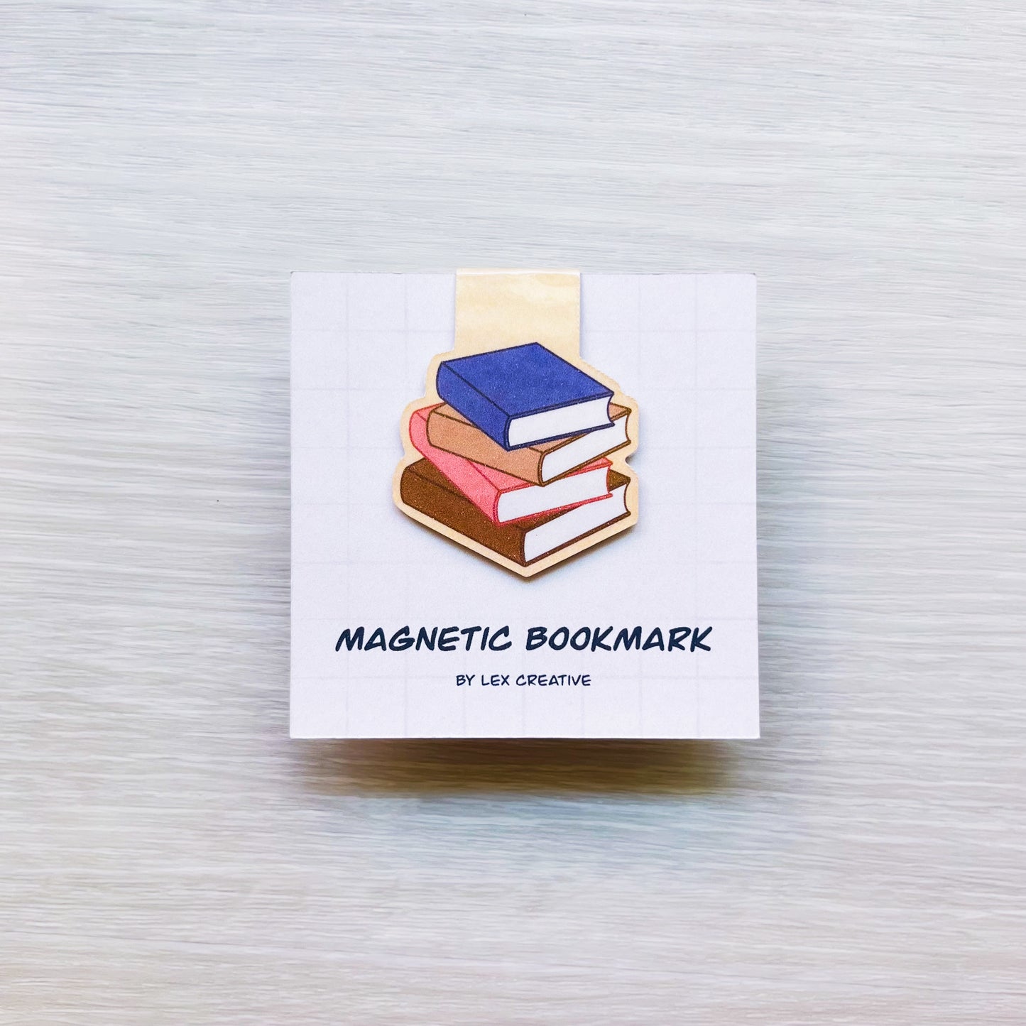 Stack of Books Magnetic Bookmark
