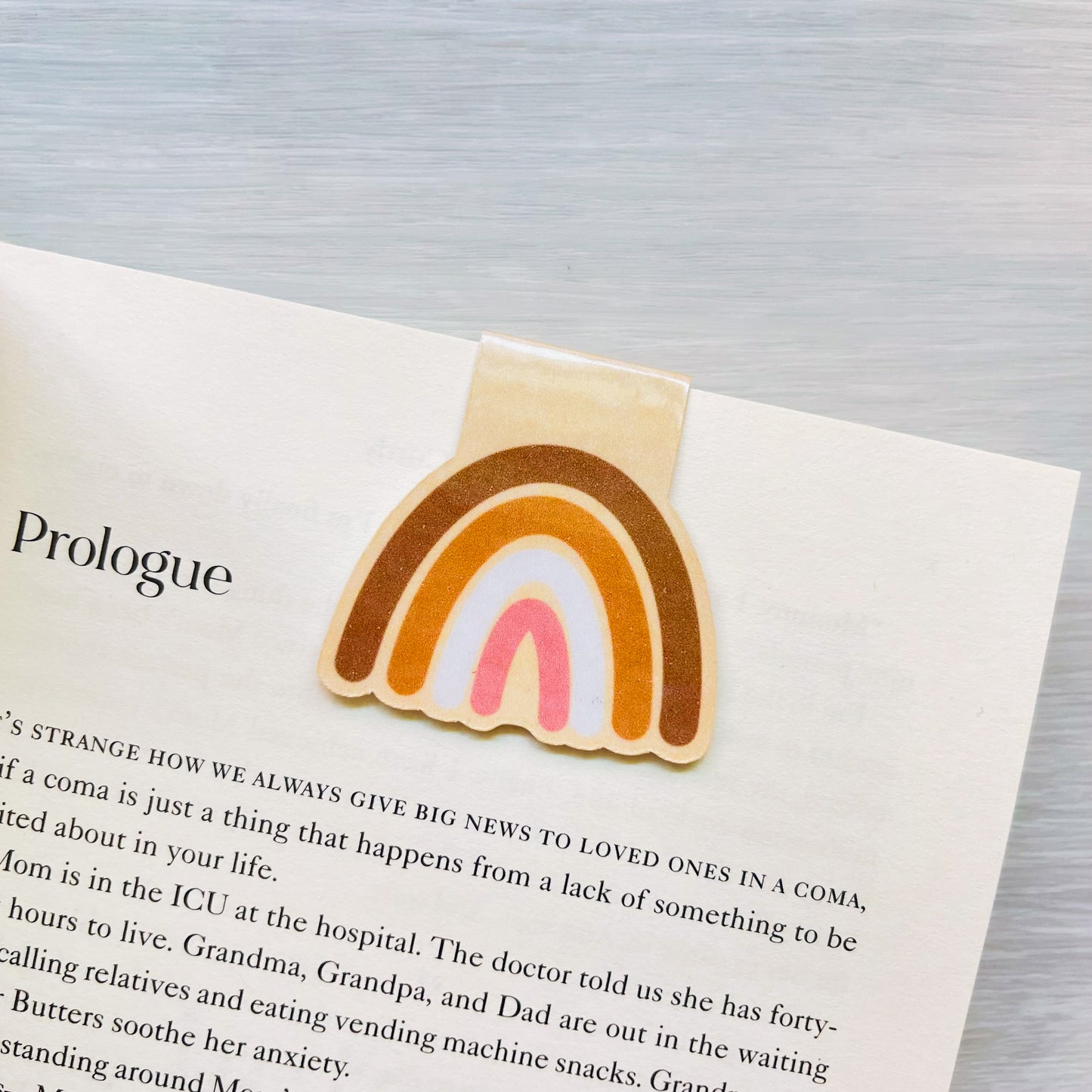Muted Rainbow Magnetic Bookmark