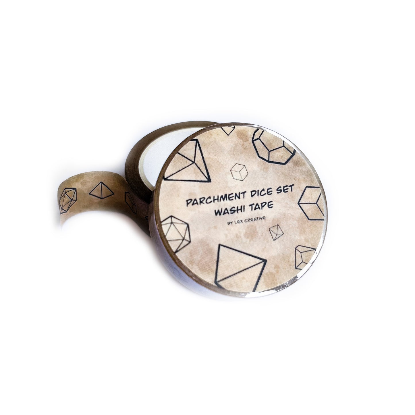 Parchment Dice Set Washi Tape
