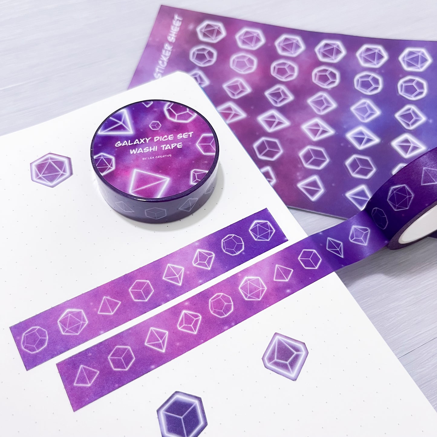 Galaxy Dice Set Washi Tape