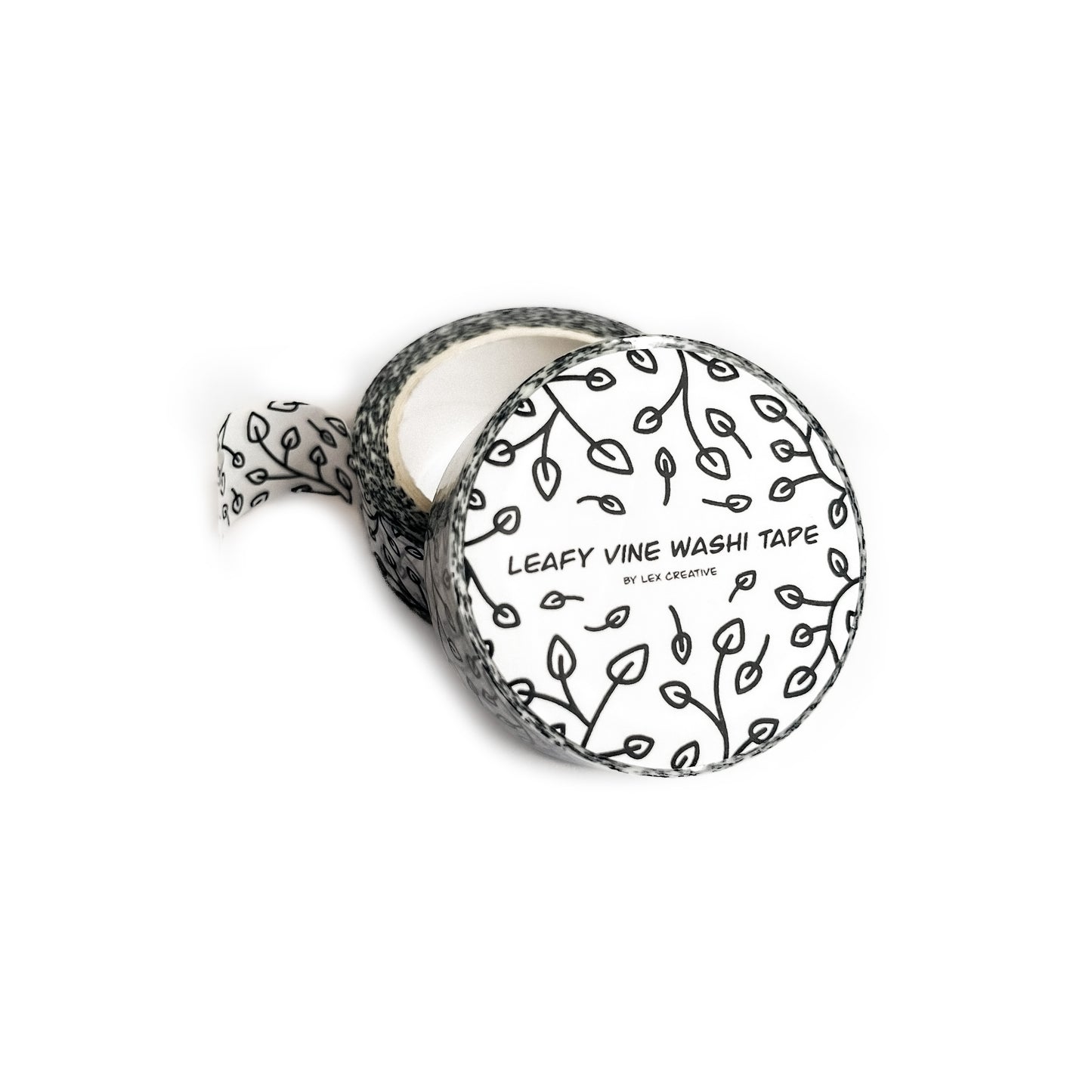 Leafy Vine Washi Tape - Black & White