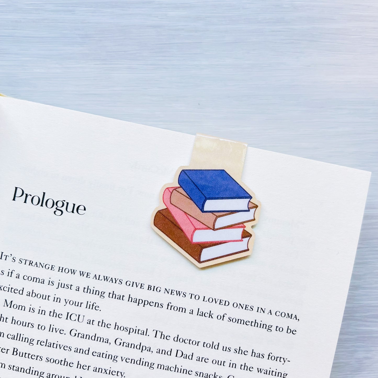 Stack of Books Magnetic Bookmark