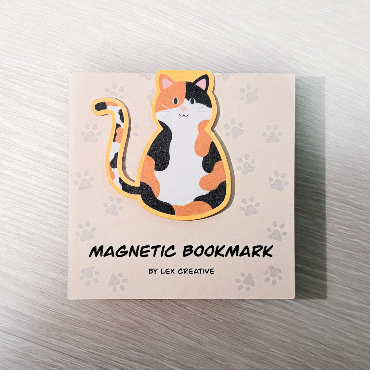 Calico "Tommy" Kitty Magnetic Bookmark
