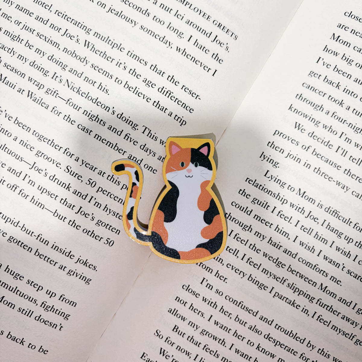 Calico "Tommy" Kitty Magnetic Bookmark