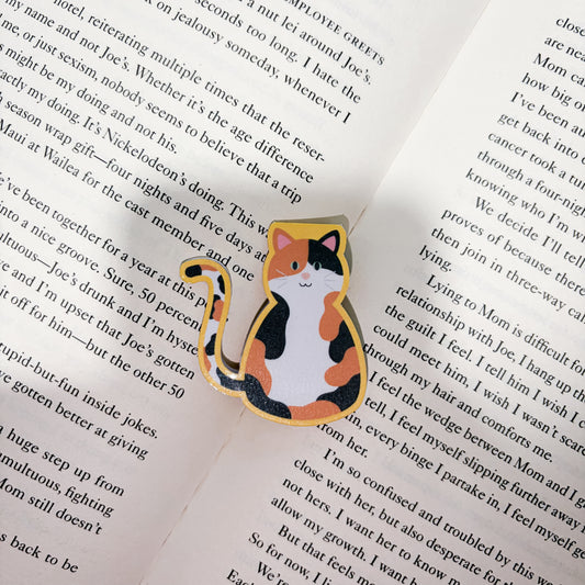 Calico "Tommy" Kitty Magnetic Bookmark