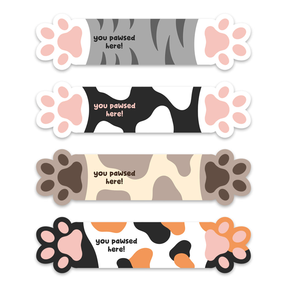 You Pawsed Here Magnetic Bookmarks - Choice of 2