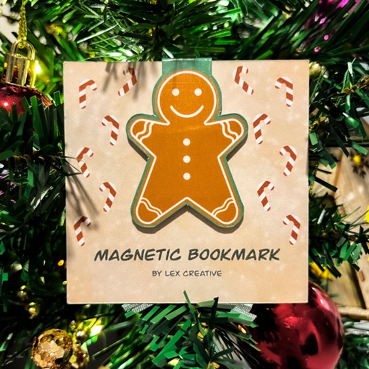 Gingerbread Man Magnetic Bookmark