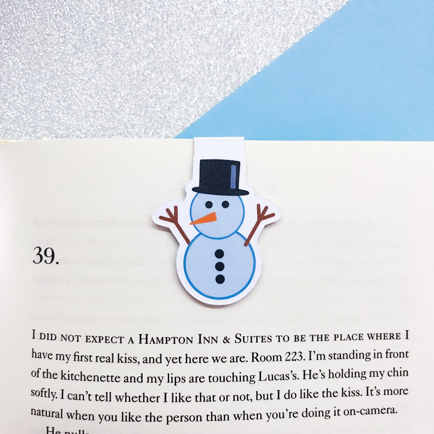 Snowman Magnetic Bookmark