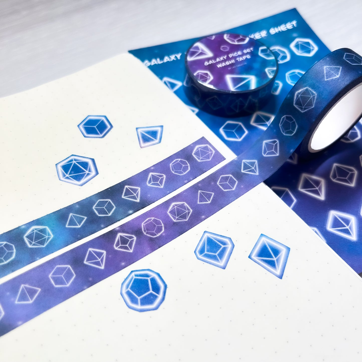 Galaxy Dice Set Washi Tape