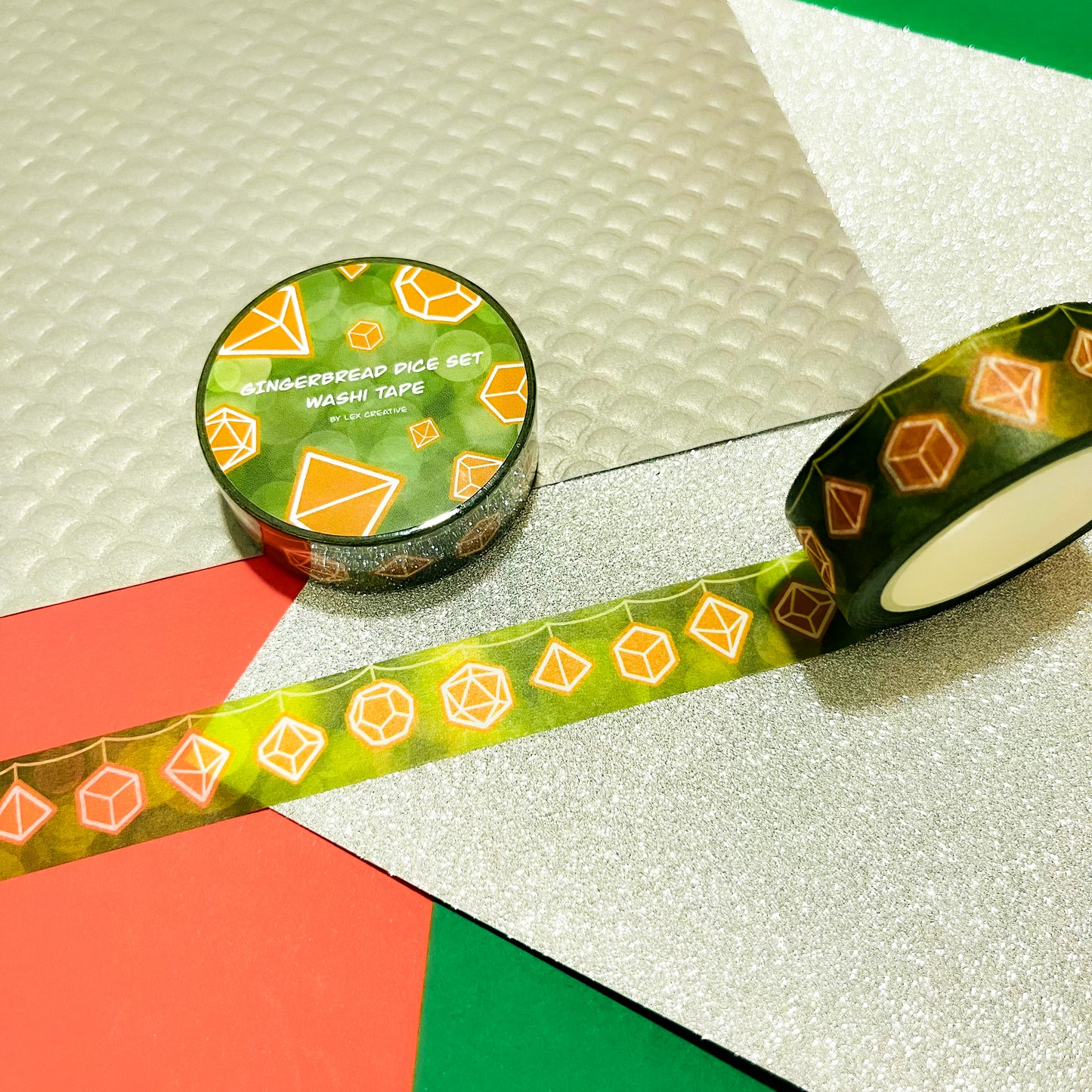 Gingerbread Dice Set Washi Tape