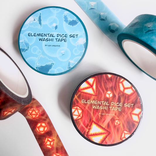 Elemental Dice Set Washi Tape