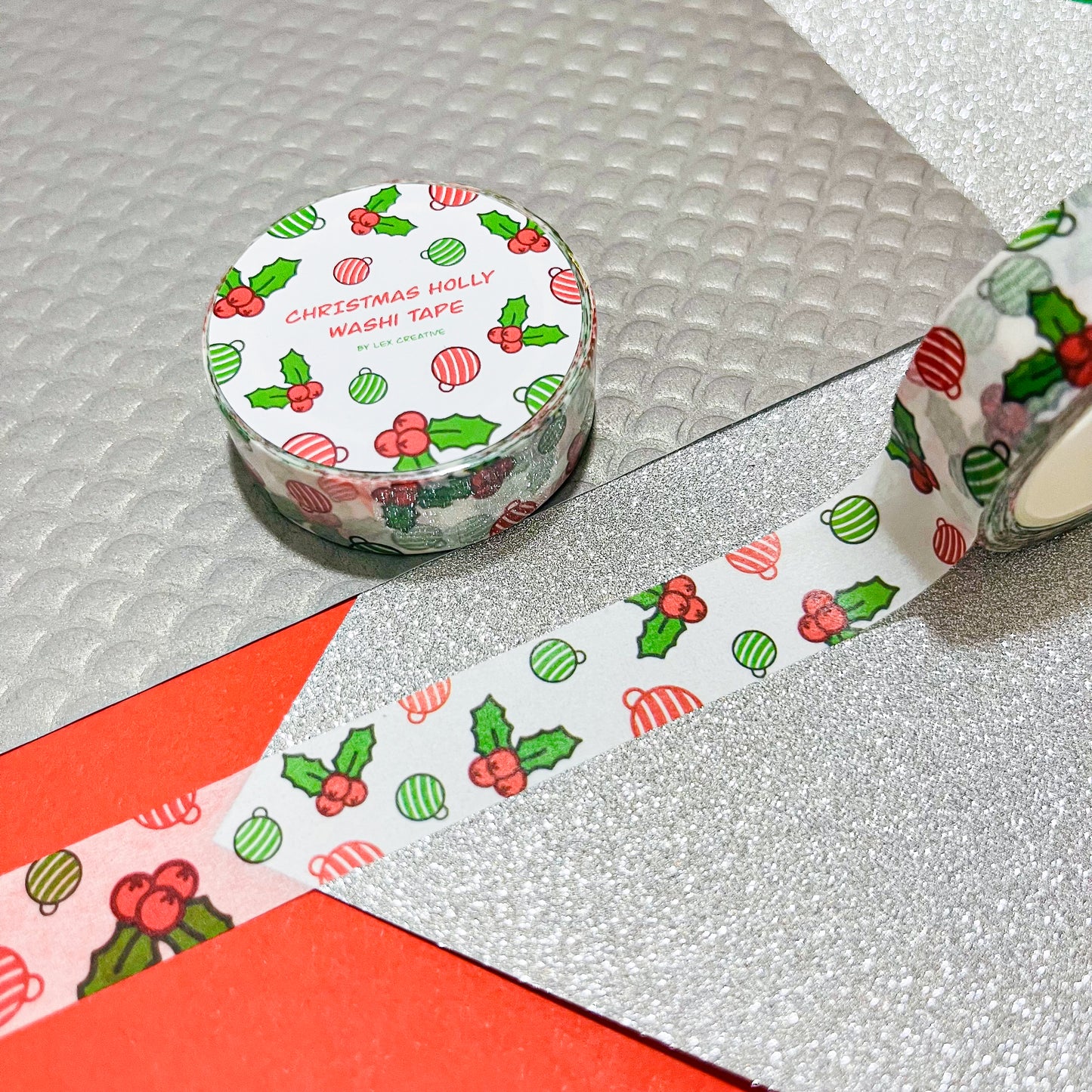 Christmas Holly Washi Tape